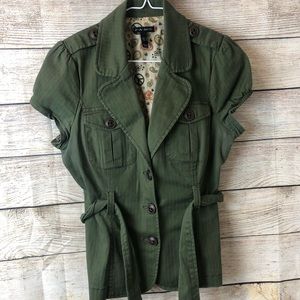 Green Military Style Top